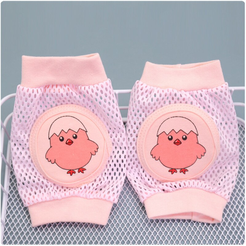 Bébé genou protecteur fille garçon coude ramper coussinets bambins bébé coussinets de sécurité maille respirant maille jambe garde genouillère pour les enfants: chickPink