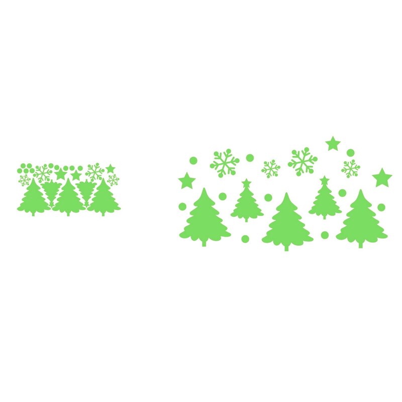 Kerst Lichtgevende Kerstboom Sneeuwvlok Muursticker Woonkamer Slaapkamer Kinderkamer Decoratieve Muur Sticker
