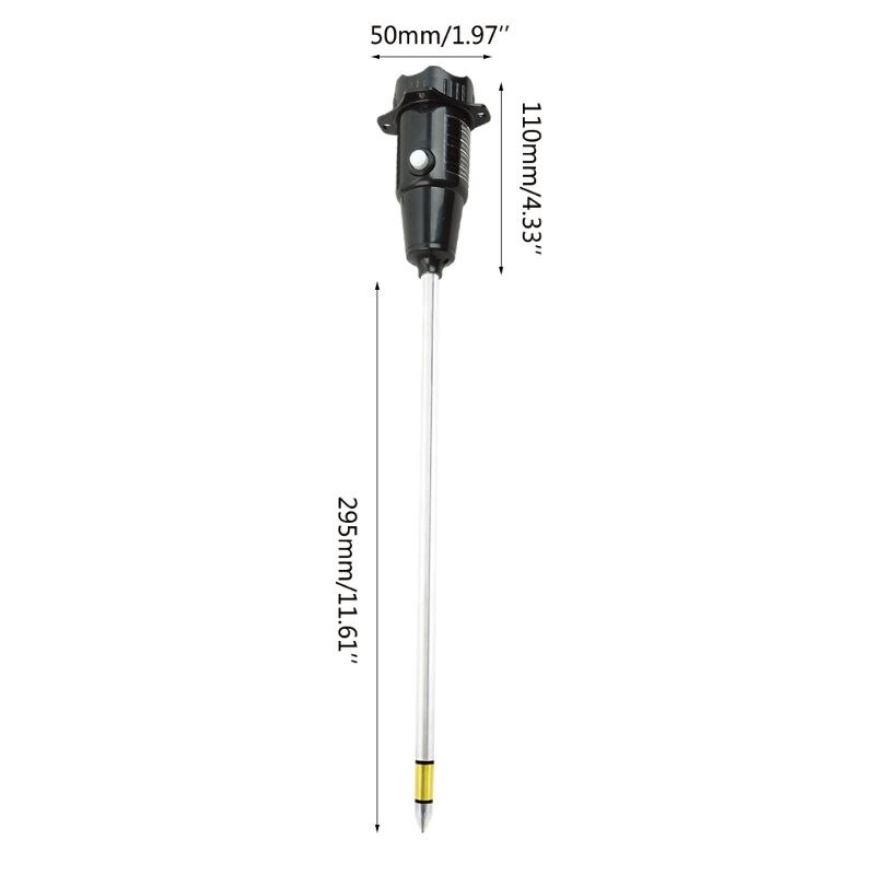 2 i 1 lang sonde jord ph fugtighedsmåler jord tester selvdrevet skærm 30cm 11\ "