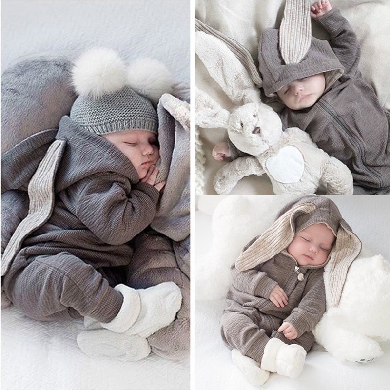 Geboren Baby Cartoon Rompertjes Baby Baby Herfst-Winter Outfits Kleding 3M-18M Jongens Meisjes lange Sleveed Costumnes Een Stuk
