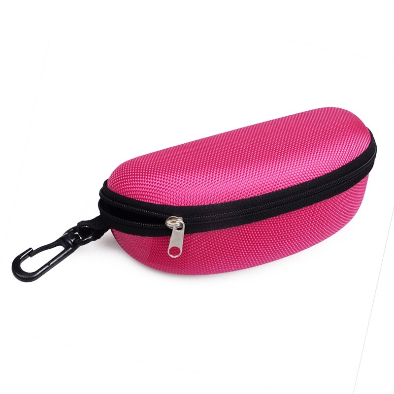 11 Kleuren Zonnebril Leesbril Draagtas Hard Zipper Box Travel Pack Pouch Blauw Licht Blokkeren Bril Case: Rose red