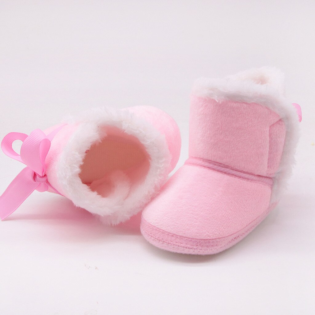 Botas infantis inverno quente do bebê meninos meninas sapatos anti-deslizamento da criança neve respiração prewalker deslizamento-em botas de inverno das crianças sólidas