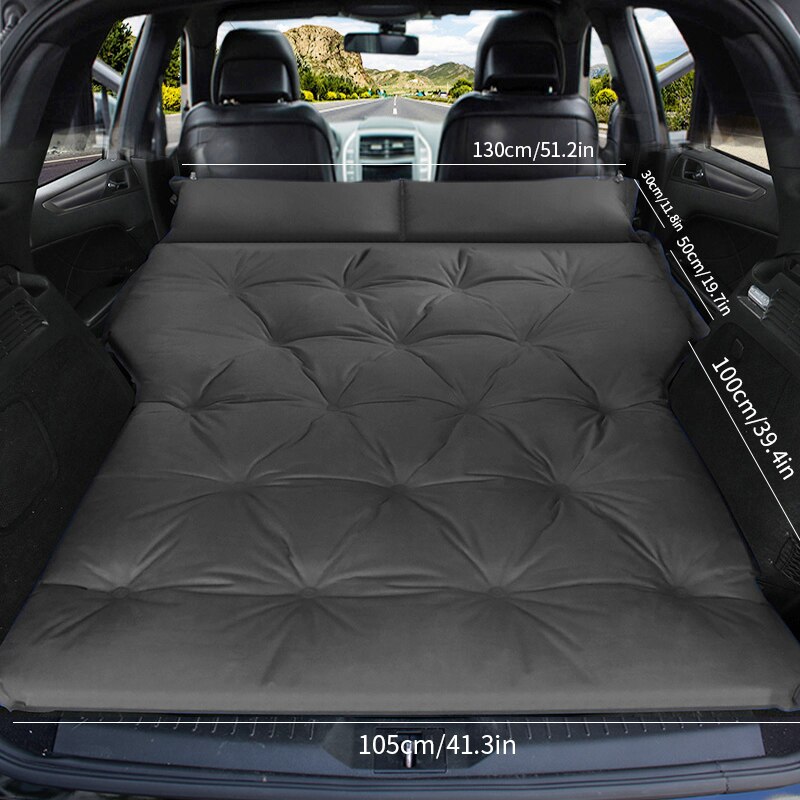 Shibu Automatic inflatable bed SUV dedicated car travel bed trunk air cushion off-road vehicle car mattress car bed: Double-gray
