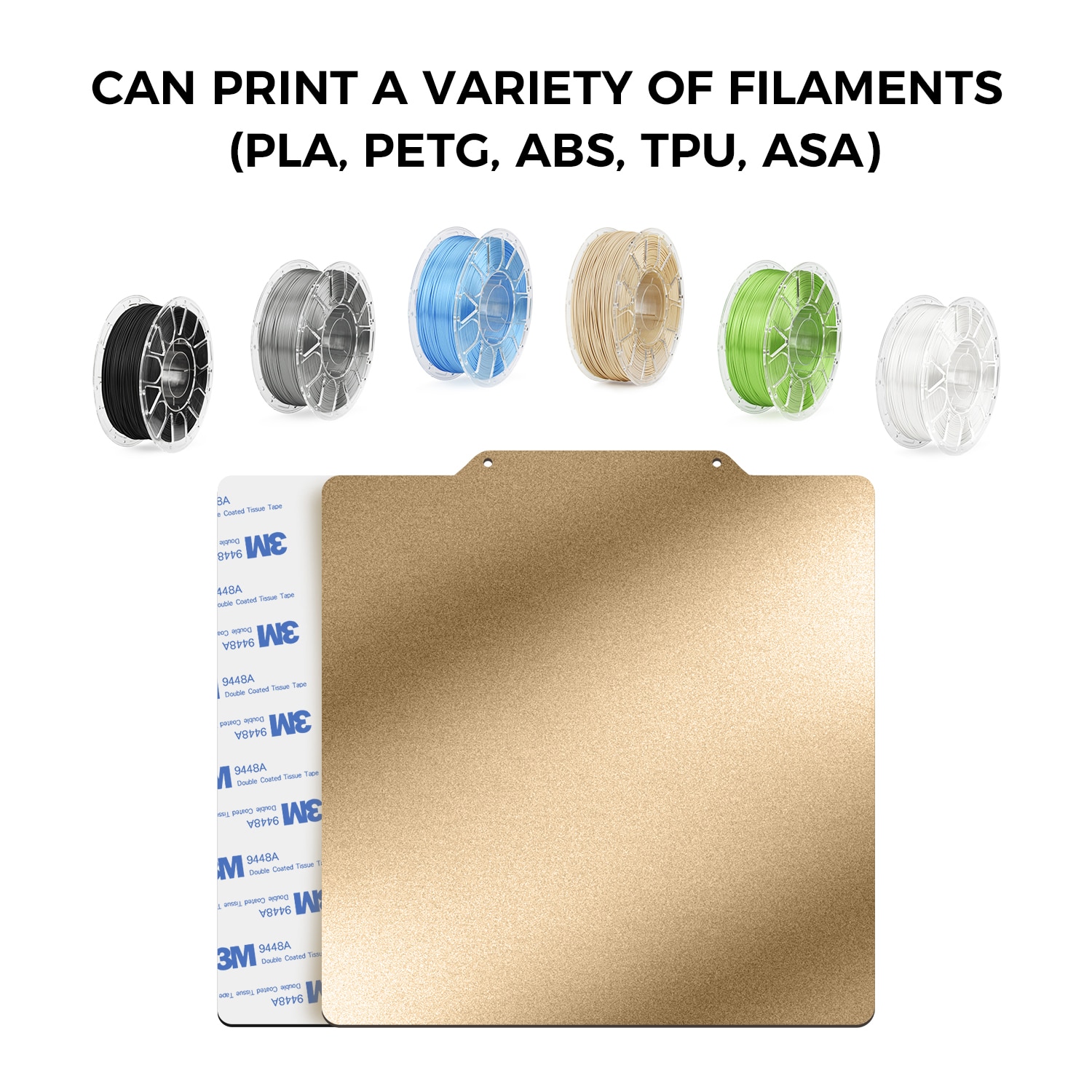 Twotrees Double Sided PEI Spring Steel Sheet (Textured) With Magnetic Base 220/235/310mm For 3D Printer Parts Heat Bed