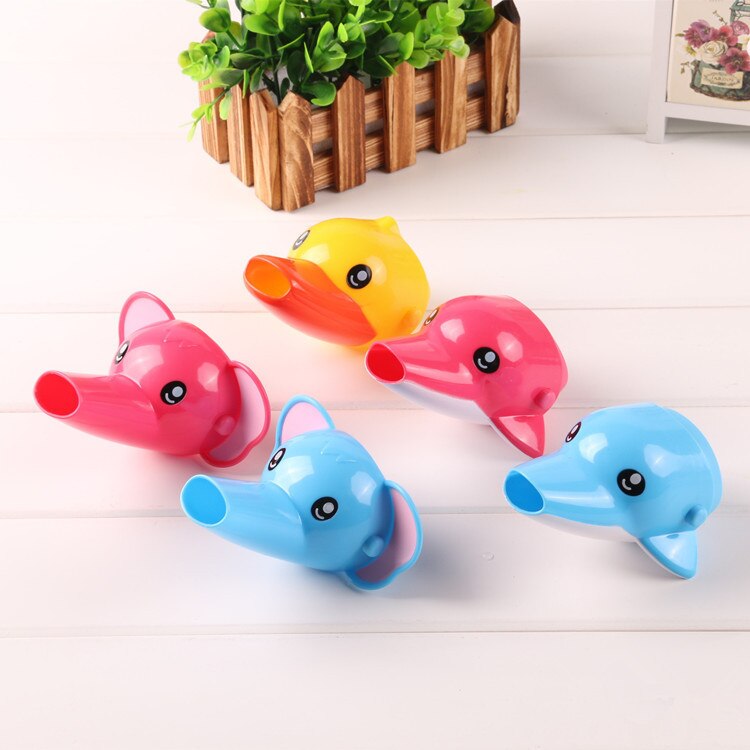 Kraan Extender Sink Handvat Uitbreiding Peuter Kid Badkamer Kinderen Hand Wassen Plastic Dolfijn Eend Olifant 10Cm X 8.2Cm