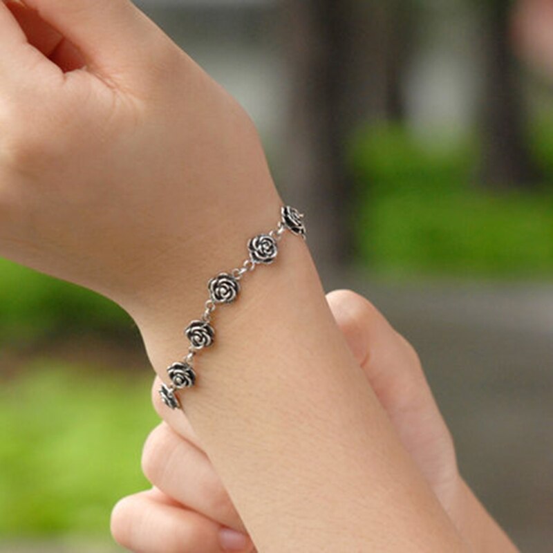 100% 925 Sterling Silver Spanish Bear Jewelry Women bracelet102 Original Original Jewelry