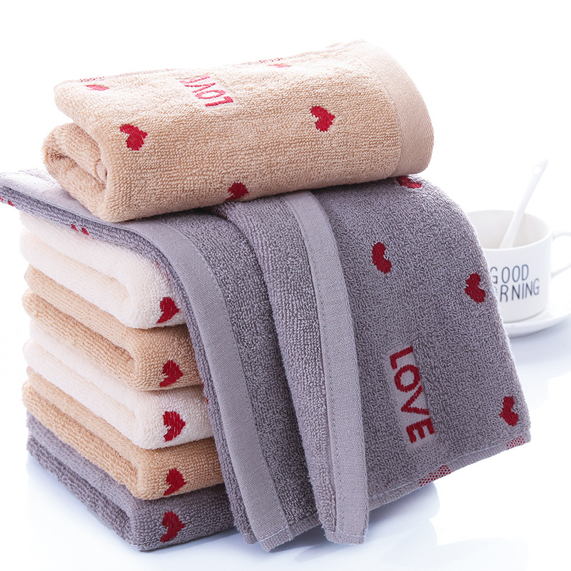 34x75cm Cute Love heart Towel for Adults Absorbent Quick Drying Spa Body Wrap Face Hair Shower lemon Towels Large Beach Cloth