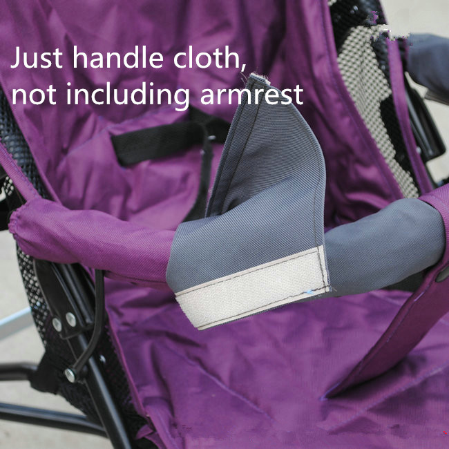 Barnevogn tilbehør baby barnevogn armlæn beskyttelsesetui cover til armlæn betræk håndtag kørestole beskytter mod snavs: Sort armlæn
