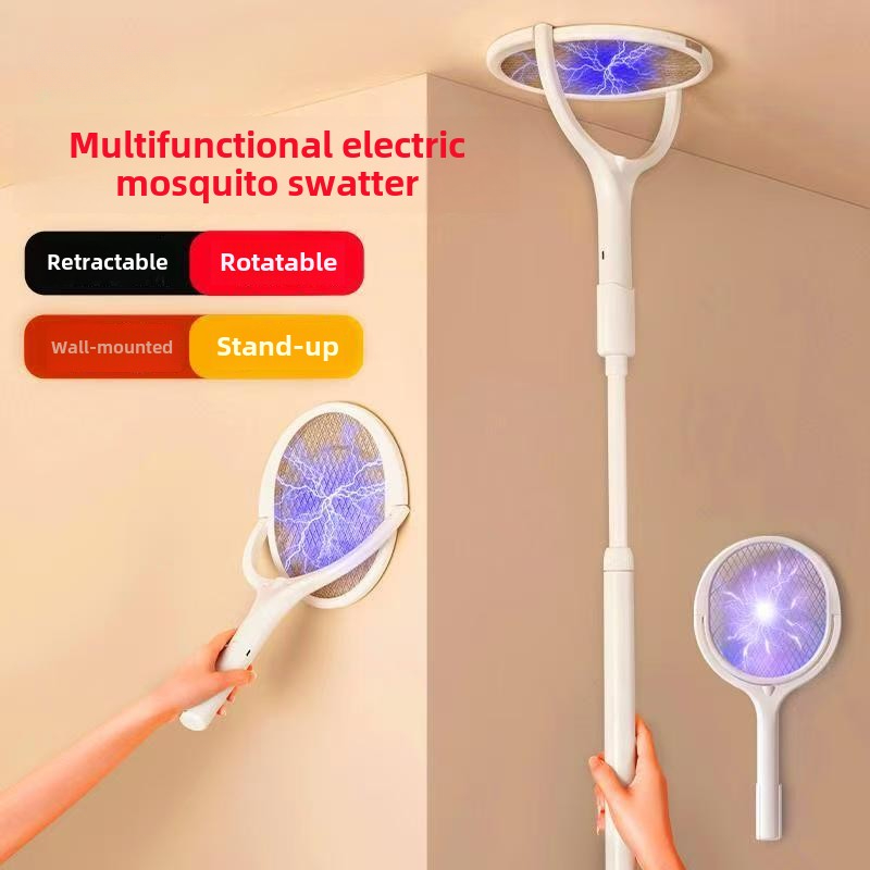 6in1 Muggen Killer Lamp Multicunctionele Hoek Verstelbare Bug Zapper Elektrische USB Oplaadbare Mosquito Fly Bat Swatter