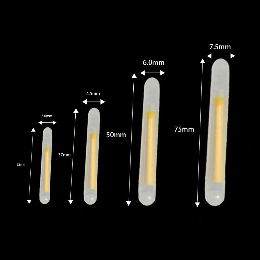 10 Bags 4.5*37mm Fishing Float Fluorescent Light stick Light Night Luminous Float Rod Lights Glow Stick for Night Fishing