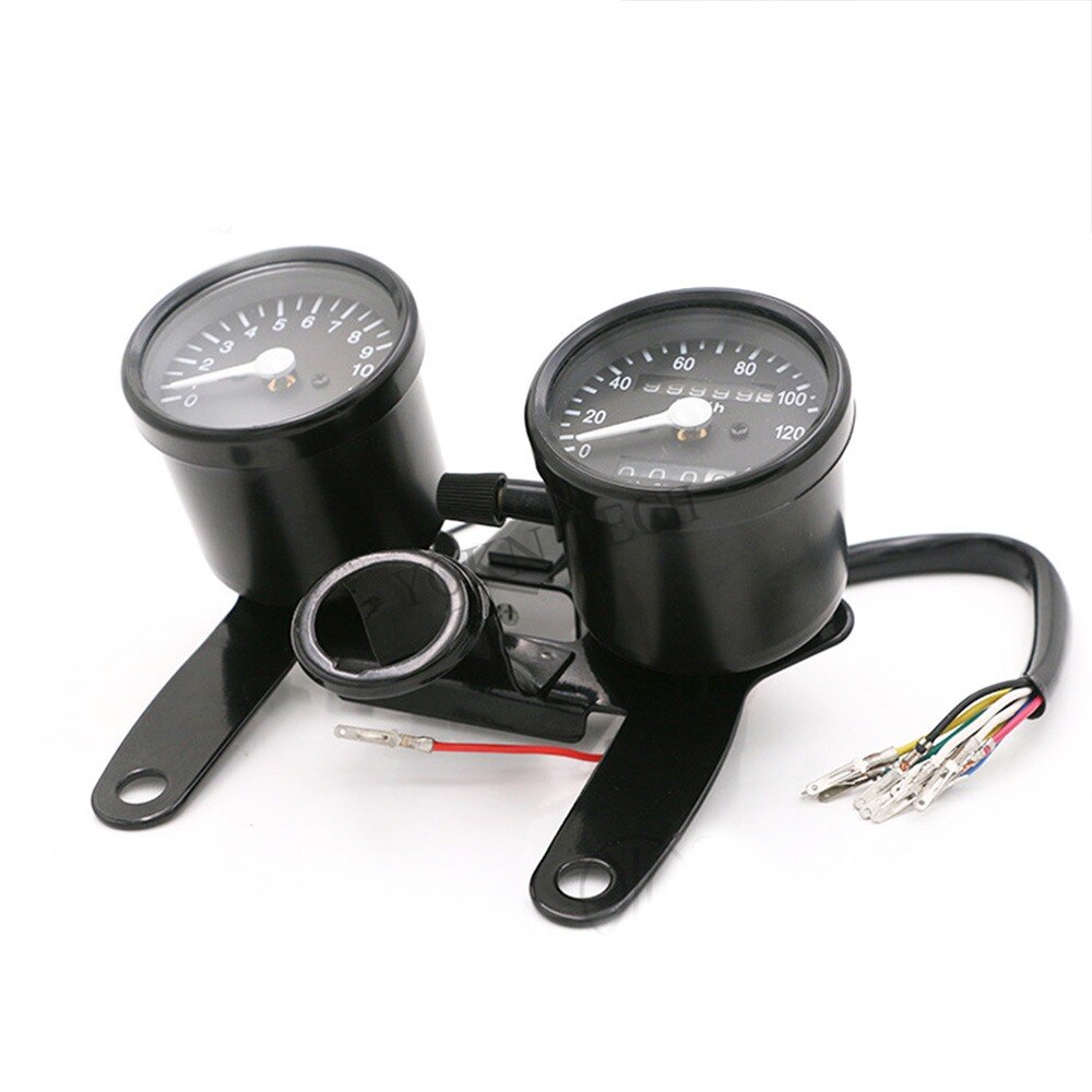 Velocímetro LED para motocicleta, con retroiluminación, tacómetro, odómetro para Moto, color café, Racer, instrumento, tacómetro, accesorios para Moto, Scooter