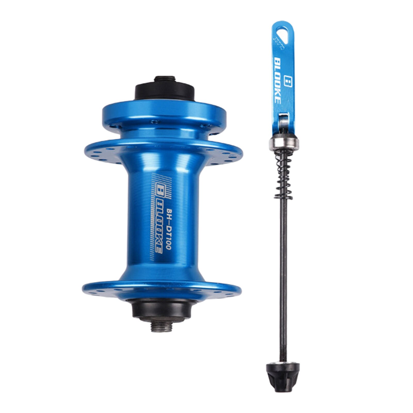 Buje de rodamiento de bolas delantero y trasero para bicicleta de montaña MTB, 32 orificios, liberación rápida 7-11 para buje de freno: Blue Front