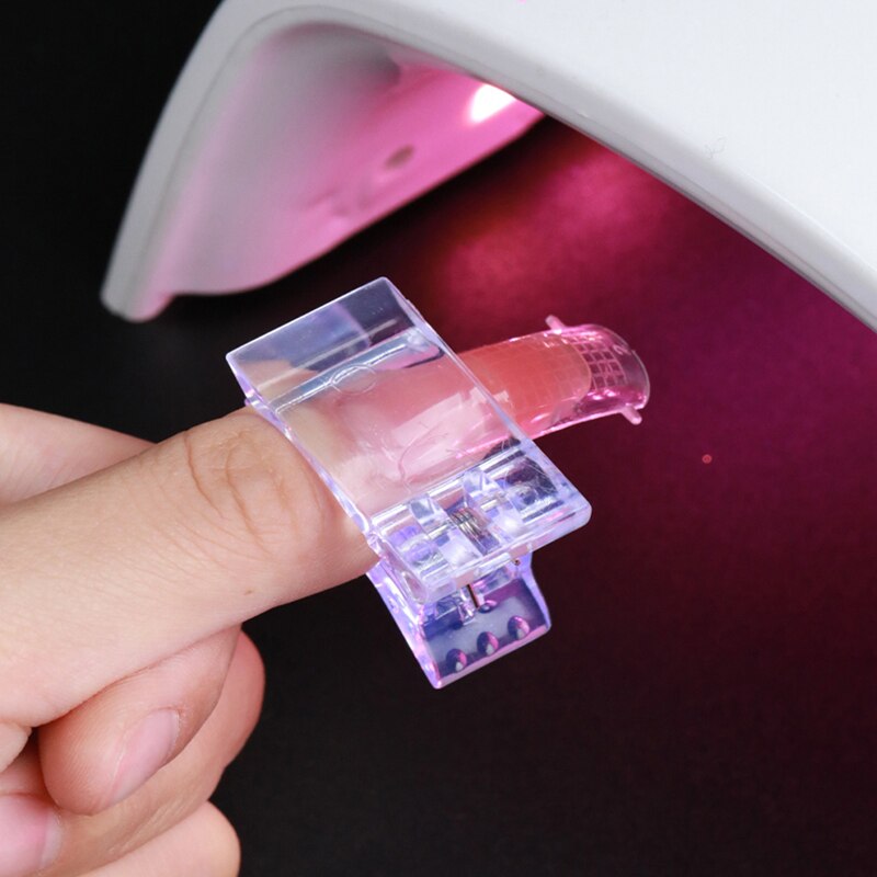 10 Stck transparent Poly Nagel Gel Schnell Gebäude fest Clip Finger Erweiterung UV LED Acryl Baumeister Nagel Rest