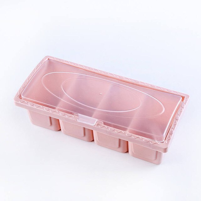 Eco-friendly Plastic Seasoning Box Sugar Pepper Salt Cans Herb Spice Containers Kitchen Tools 21.5*9.6*5.8 cm: 3
