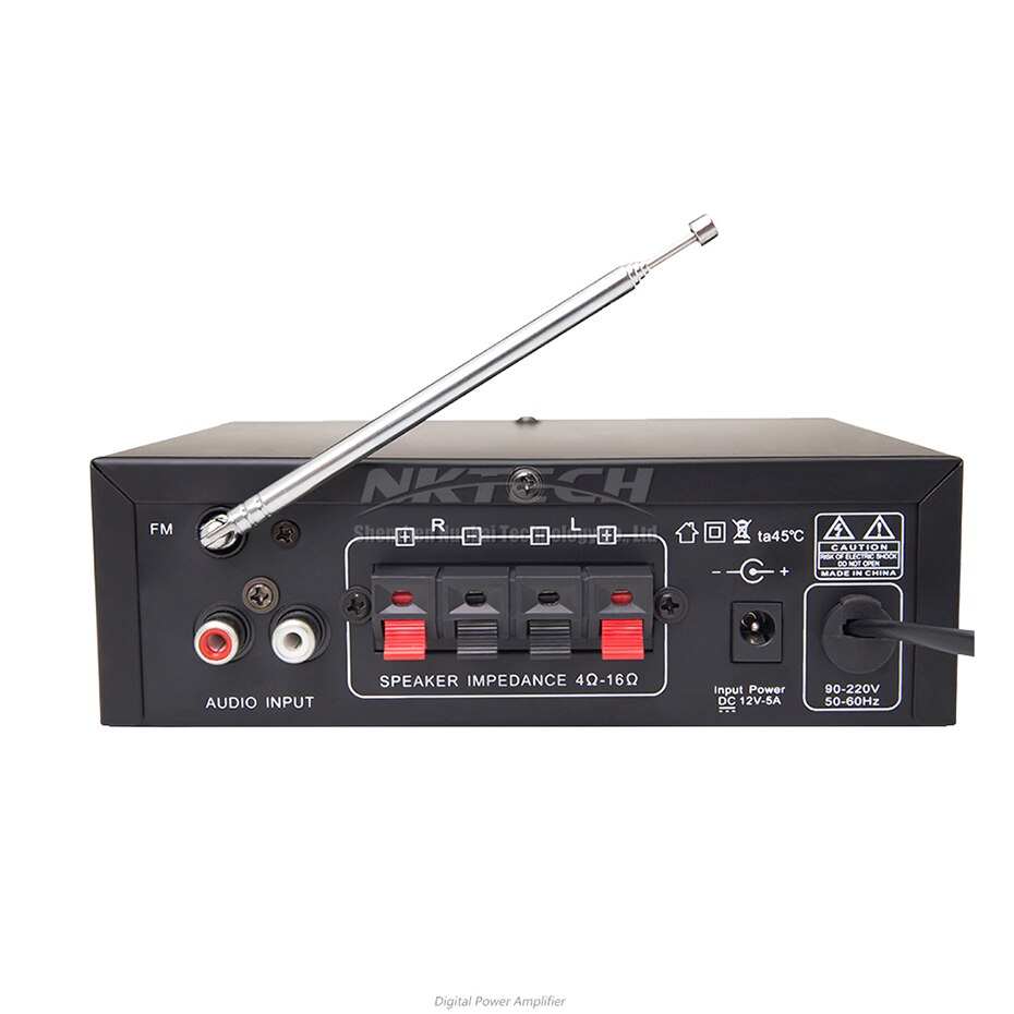 Car Power Amplifier Kinter T2 Digital Audio Player Bluetooth 2CH 20W Hi-Fi Stereo Treble BASS DC12V 220-240V USB SD MP3 FM Radio