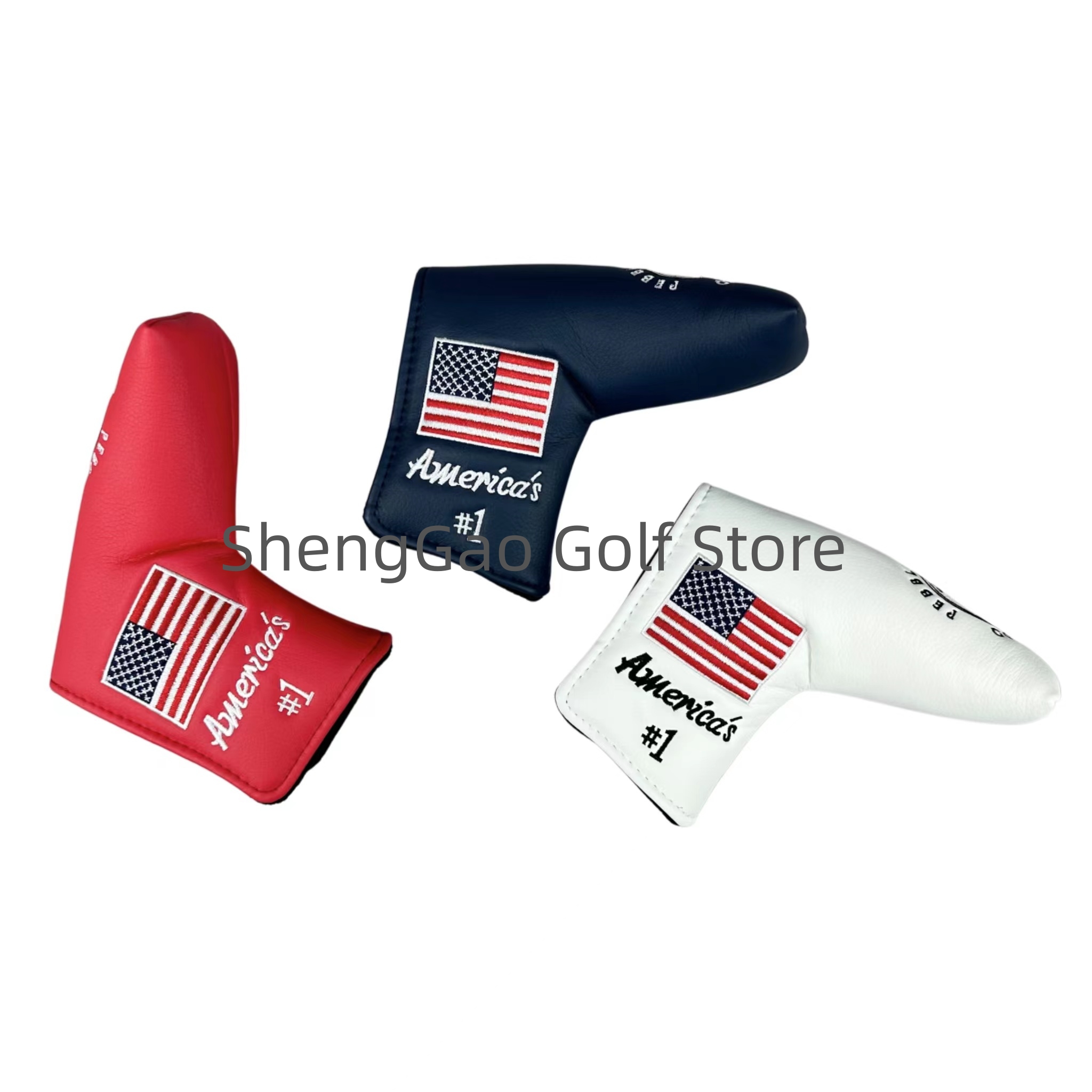 1pc Golf Putter Abdeckung PU Leder Verschluss Kiefer aufbringen Golf Verein Abdeckung Klinge Putter Abdeckung Schutz