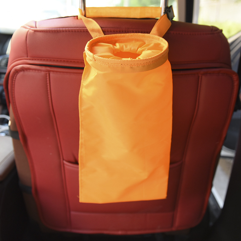 Tragbare Auto Müll Tasche Mülleimer dicht Staub Halfter fallen Kasten Auto Styling Kleinigkeiten Halfter Organizer Tasche Taschen Müll können: Orange