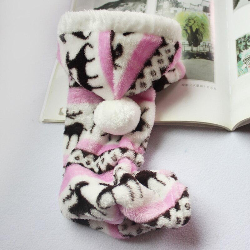S/M/L/XL/XXL Coral Velvet Cold-proof Pets Dog Winter Cotton Coat Warm Small Deer Patterns Pet Dog Puppy Clothes