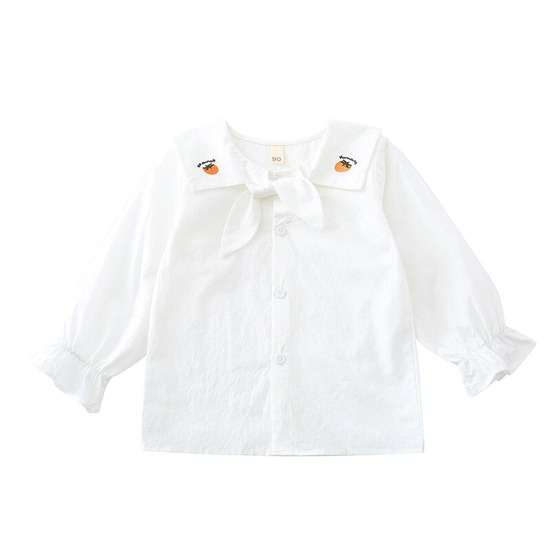 Bébé filles chemise petit enfant en bas âge printemps coton Blouse infantile Fruit motif revers doux décontracté mignon confortable vêtements pleine manches