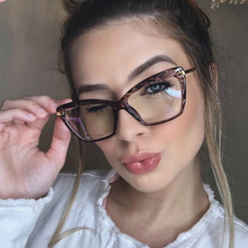 Sexy Kat Ogen Brilmonturen Vrouwen Trendy Brand Transparante Lens Retro Nep Brillen Oculos Brillen Kerstcadeau