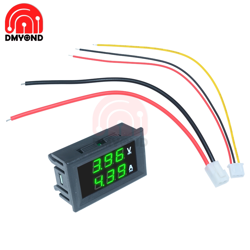 DC 100V 10A Digital Mini Voltmeter Ammeter Panel Voltage Volt Current Meter Tester Green Green Dual LED Display Amp: Green Green