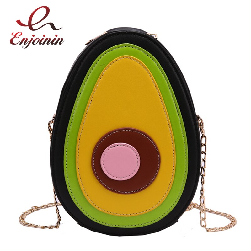 Fun Avocado Pu Leather Crossbody Bag Shoulder Chain Bag Women Purses and Handbags Girl's Clutch Bag Trend: Default Title