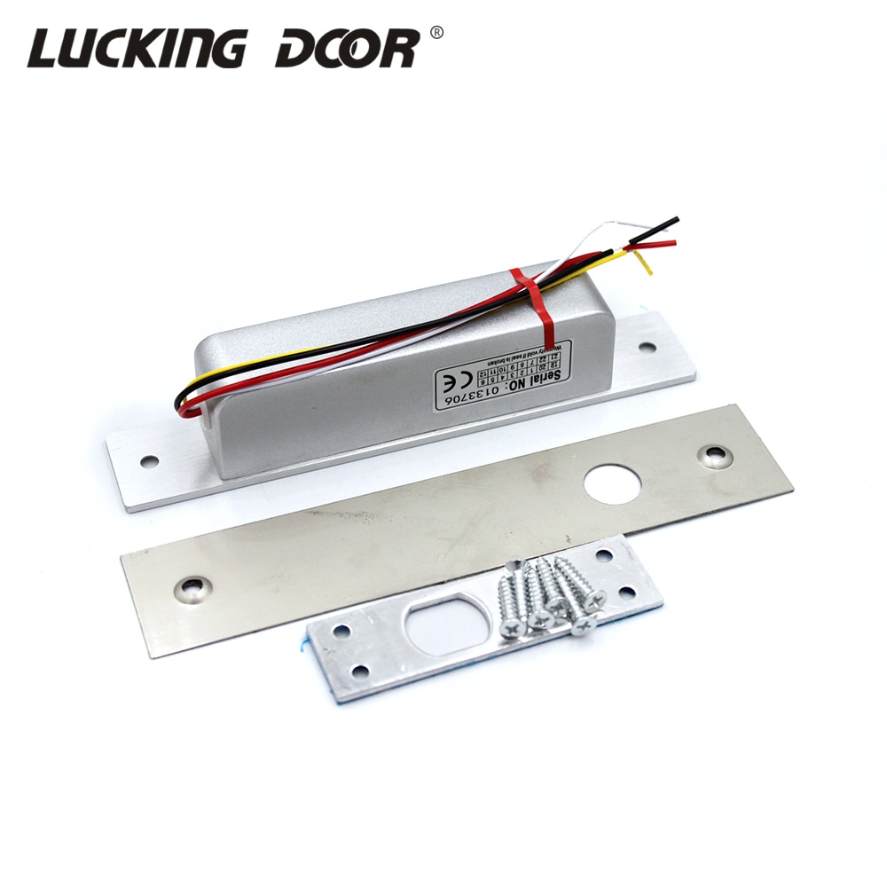 DC 12V Metal Electric Bolt Lock NC Fail Safe Mortise Electronic Access Control Lock Glass Single Door Lock System Door Opener