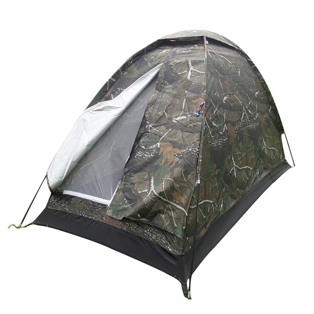 Vandtæt campingtelt digital camouflage pu polyester stof enkeltlagstelt til udendørs rejsevandring 200 x 100 x 100cm x336d