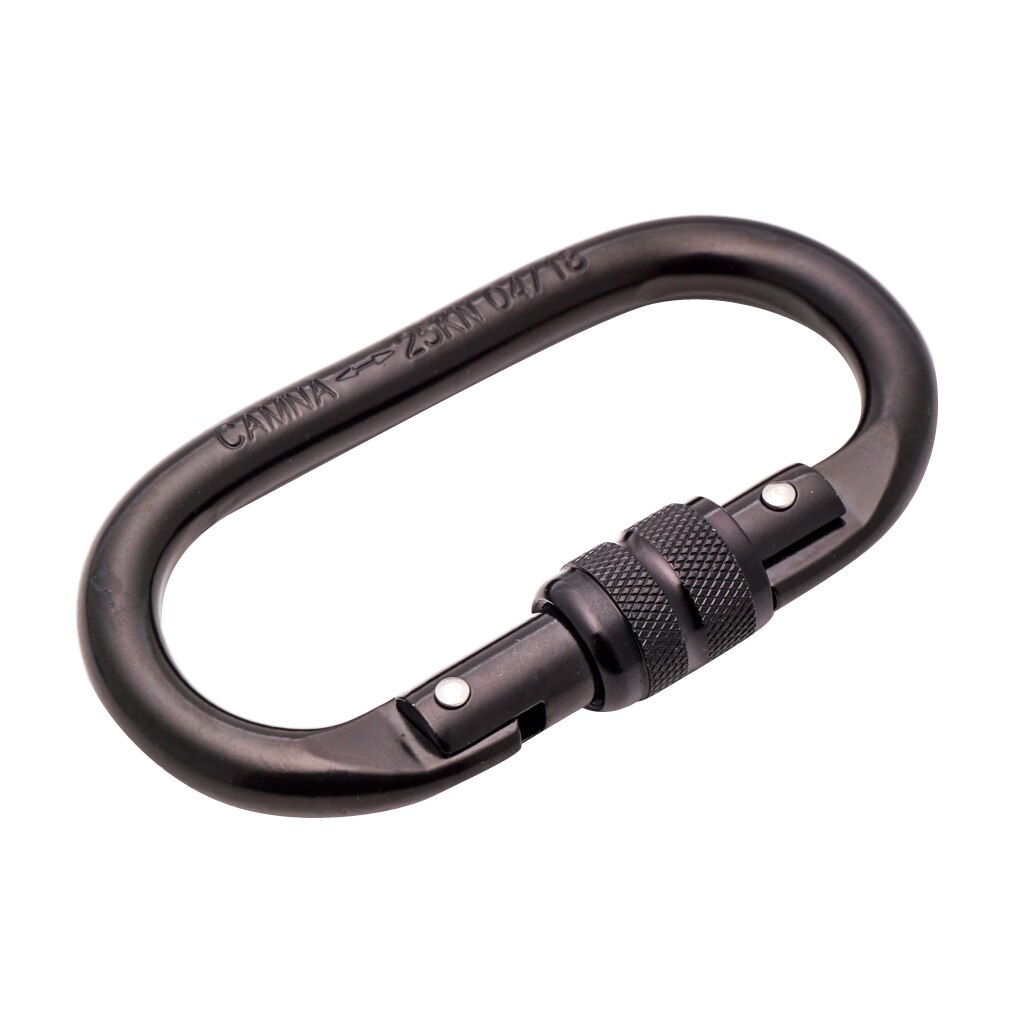 Heavy duty udendørs klatring oval formet 25kn skrue låse karabinhage klatring udforske rappelling camping tilbehør