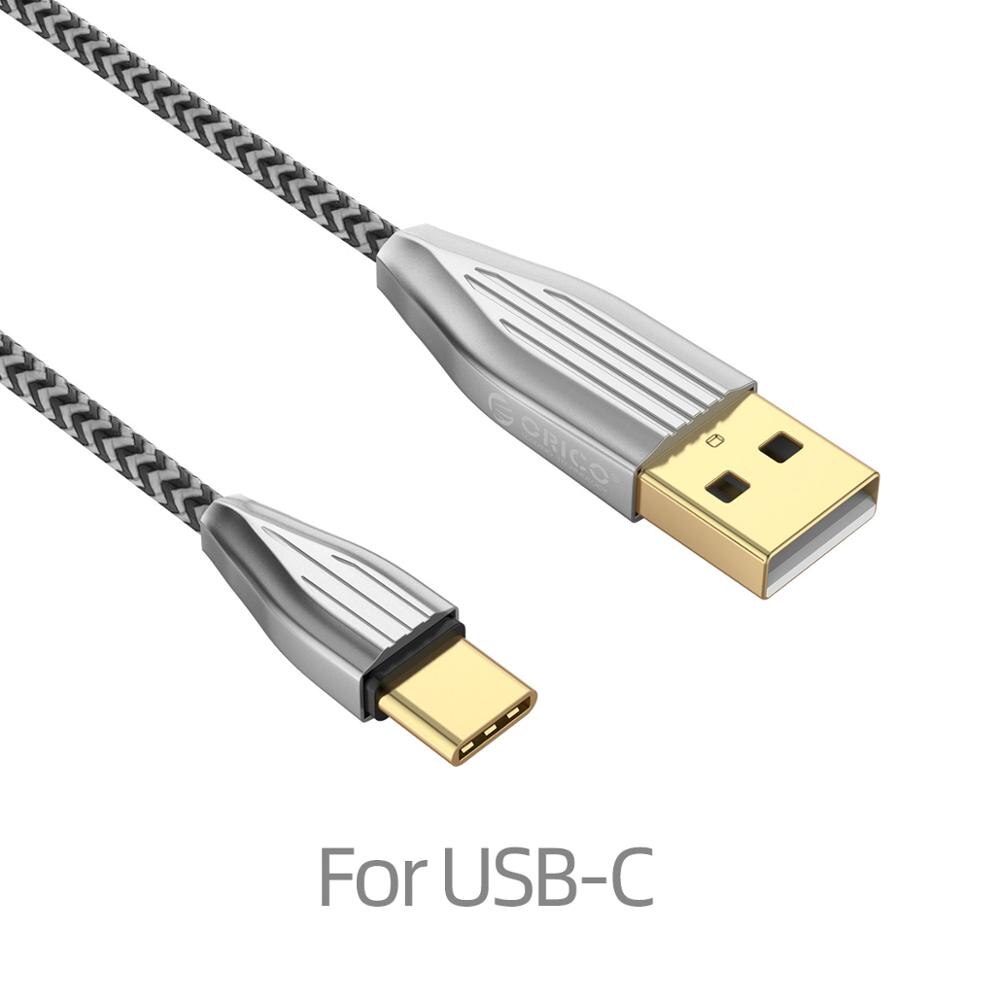 ORICO 2.1A micro Cavo USB Valigia di Disegno Veloce di Ricarica Del Telefono mobile Cavo per Huawei Xiaomi Samsung LG androide Del Telefono mobile: For USB-C
