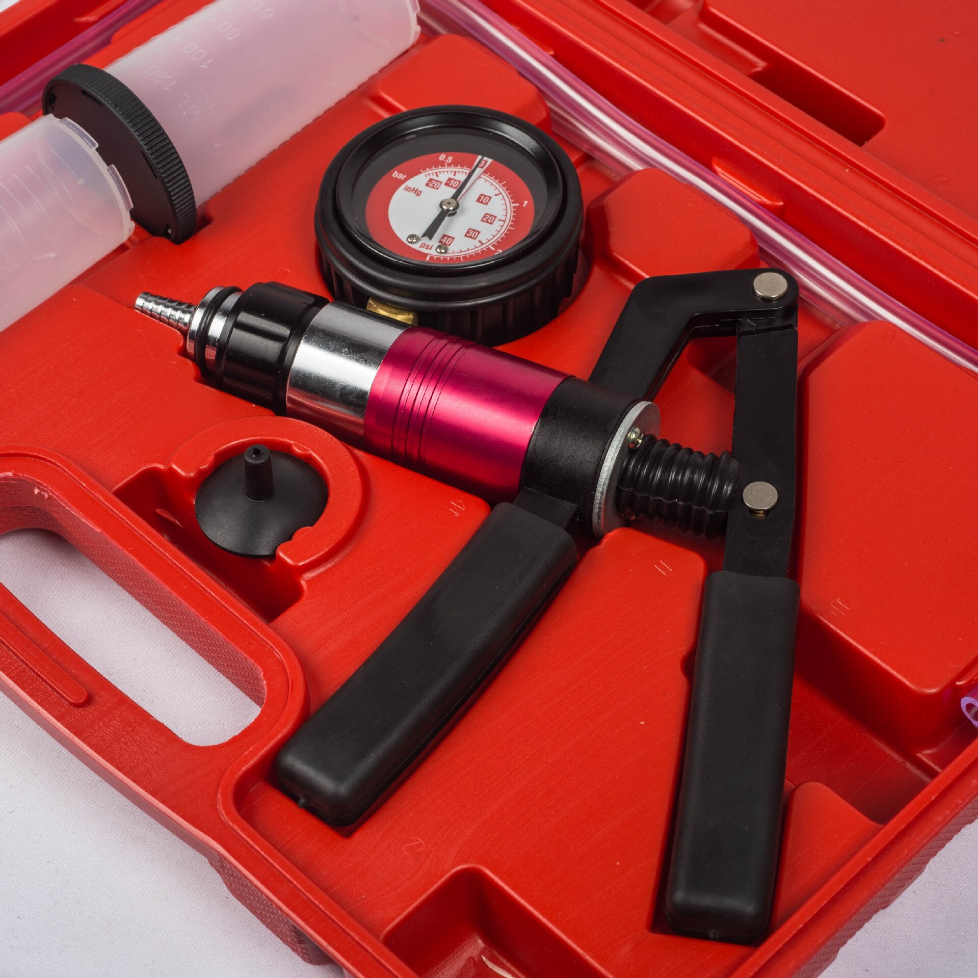 Hand Held Vacuüm Druk Pomp Tester Remvloeistof Bleeder Bloeden Kit