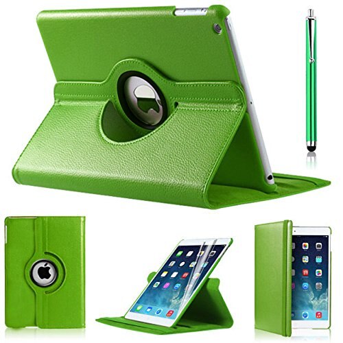 Étui en cuir rotatif à 360 degrés pour apple ipad air 1 air 2 5 6 ipad 9.7 a1822 a1823 a1893 coque funda: Vert