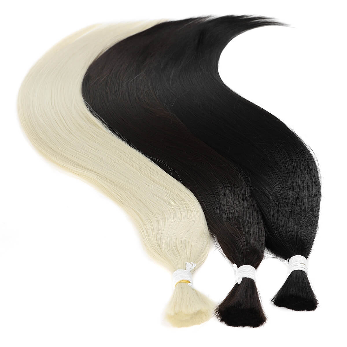 Synthetic Hair Bulk Straight Braiding Hair Bundles Extensions Long Hair Extensions 100G 28 Inch High Temperature Fiber Hair Bulk