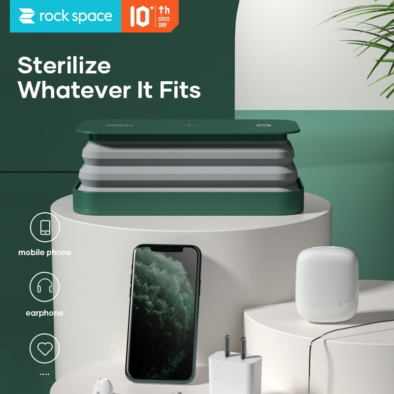 ROCK SPACE – stérilisateur à lumière UVC pour téléphone, boîte de stérilisation Portable pour biberons, brosse à dents