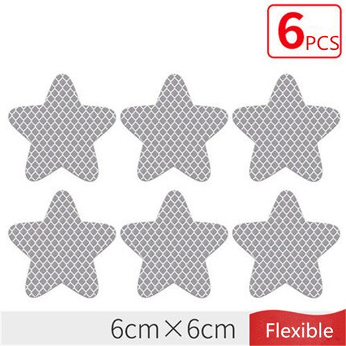 Clouds Reflective Stickers Night Safety Reflective Warning Tapes for Car Decals Decoration Made with 3M Materials: StarsDWhite
