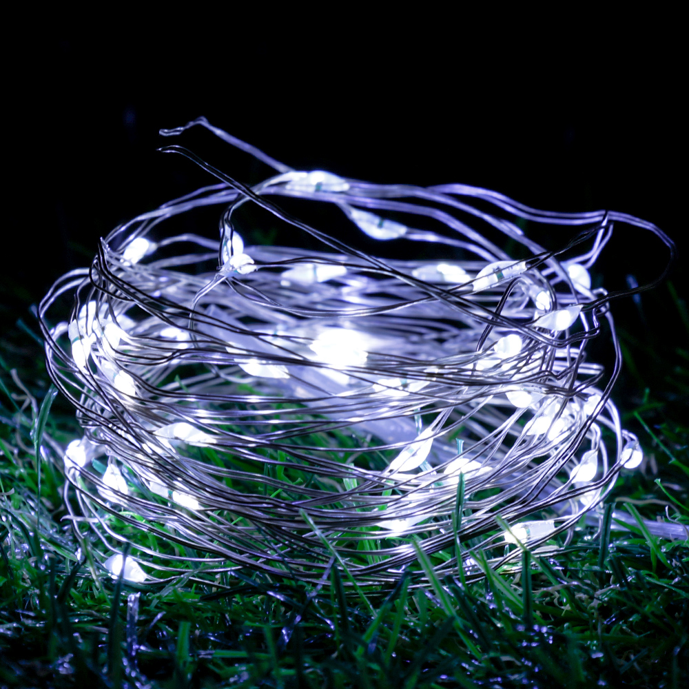 10M Led Koperdraad String Lights Batterij Aangedreven Garland Fairy Verlichting Snaren Voor Wedding Party Kerst Decoratie