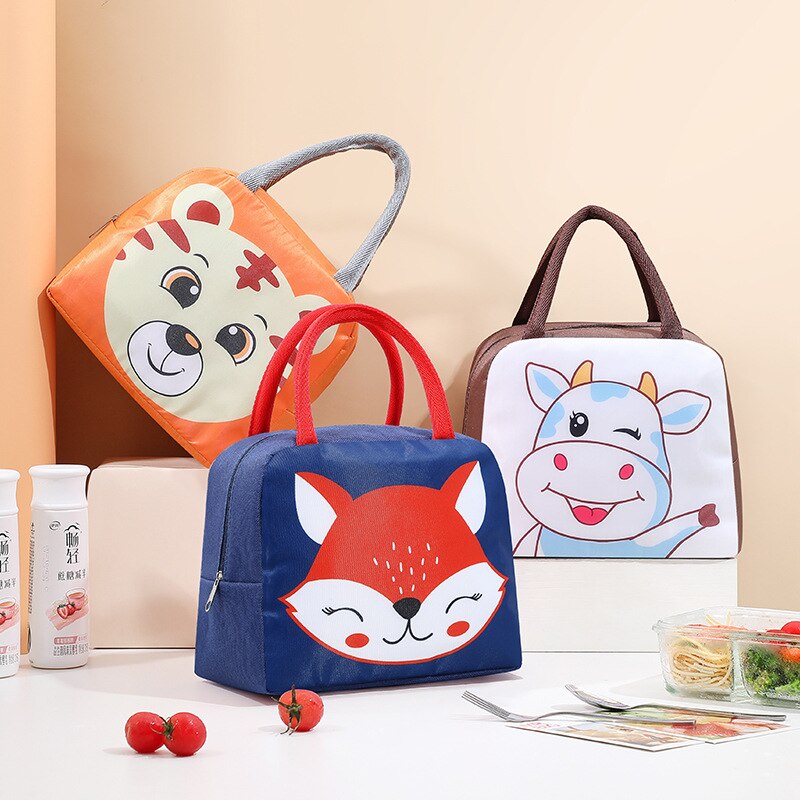 Portable Insulated Thermal Lunch Box Picnic Supplies Bags Cartoon Lunch Bag Box Lunch Bags for Women Girl Kids Children