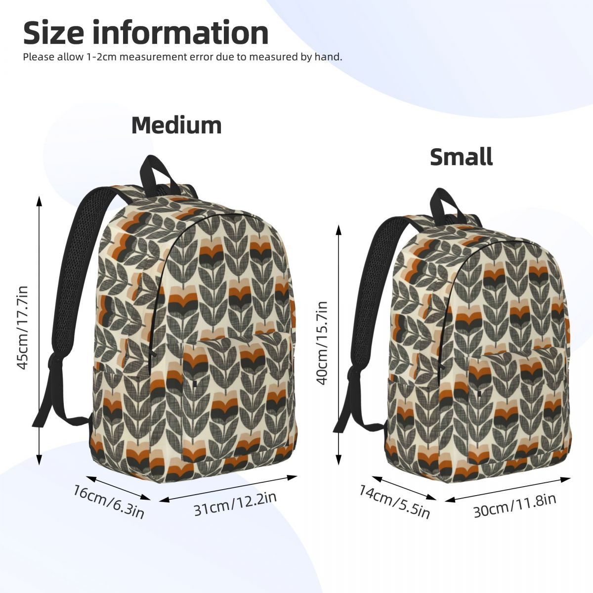 Benutzerdefinierter Orla Kiely Laptop-Rucksack mit mehreren Stemmen für Damen und Herren, lässige Büchertasche für Studenten, florale abstrakte Taschen