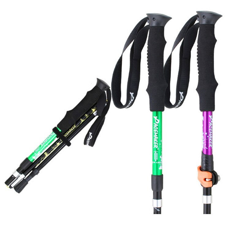 Bastón de trekking ajustable, telescópico, nórdico, para senderismo, 1 Uds.