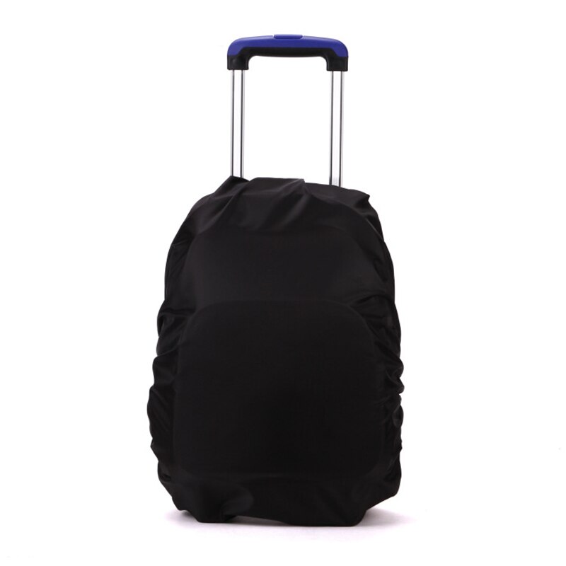 Enfants valise Trolley sacs d'école sac à dos housse anti-pluie bagages de protection étanche couvre cartable poussière étanche à la pluie: black