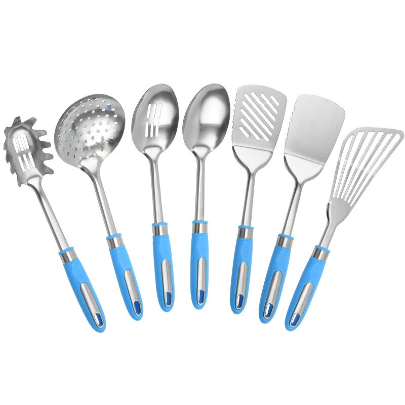 11PCS Stainless Steel Cooking Utensils Kitchen Utensil Set Cooking Spoon and Spatula Baking Utensils Kitchen Gadgets Combination: 7PCS