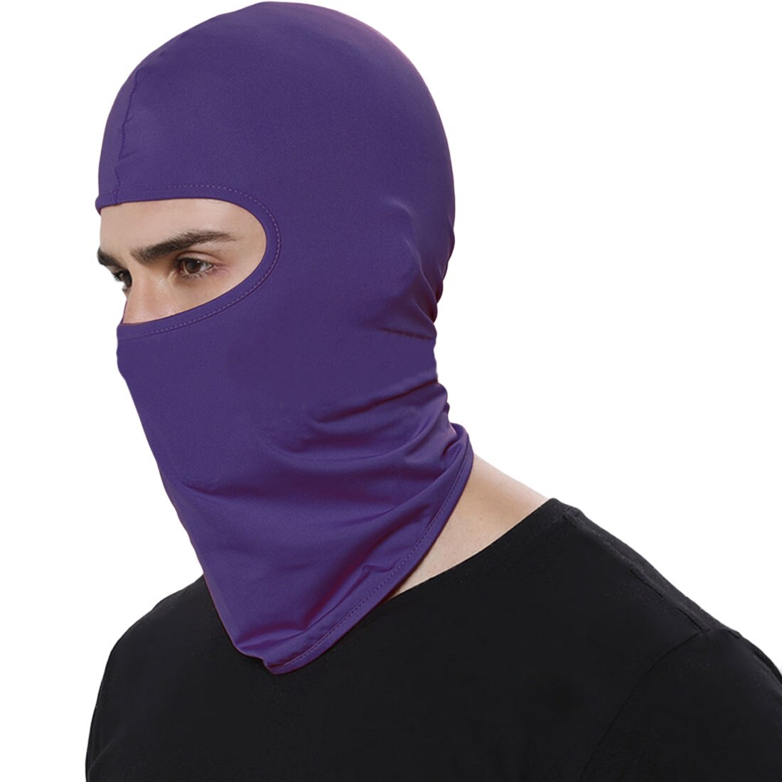 Winter Warm Ski Board Winddicht Cap Sporten Neck Gezichtsmasker Politie Fietsen Bivakmutsen Motorfiets Gezichtsmasker: Purple