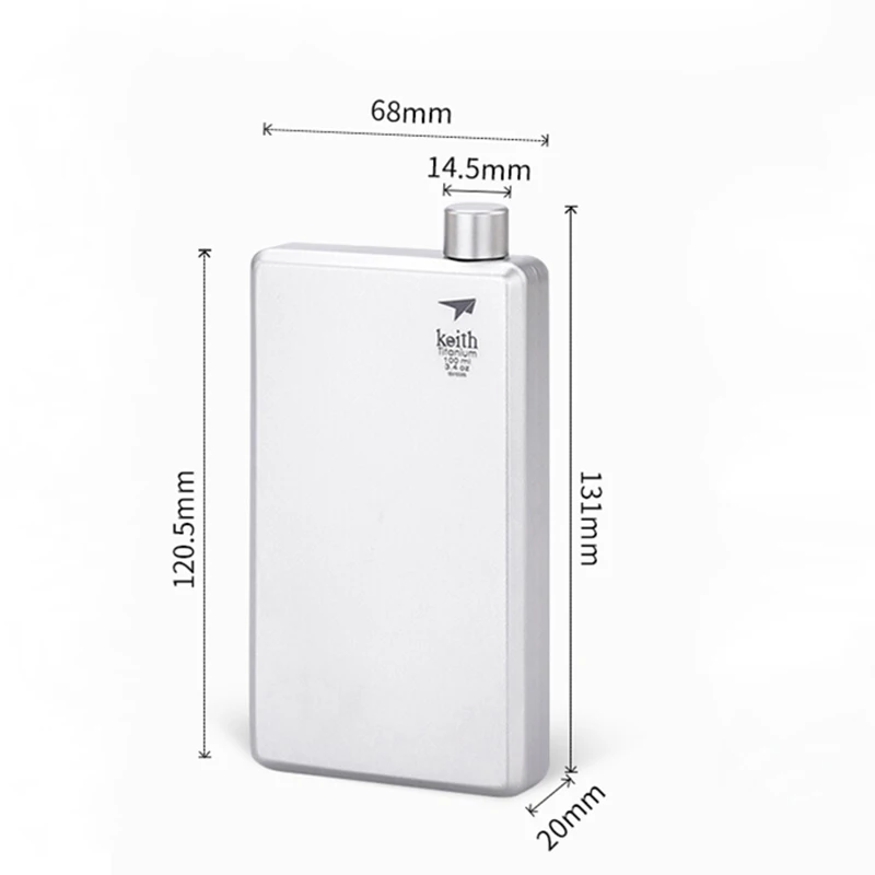 Keith Titanium Flagon Heupfles Wijn Fles Beker Wijn Opslag Met Trechter Voor Camping Reizen 120Ml 150Ml 200ml