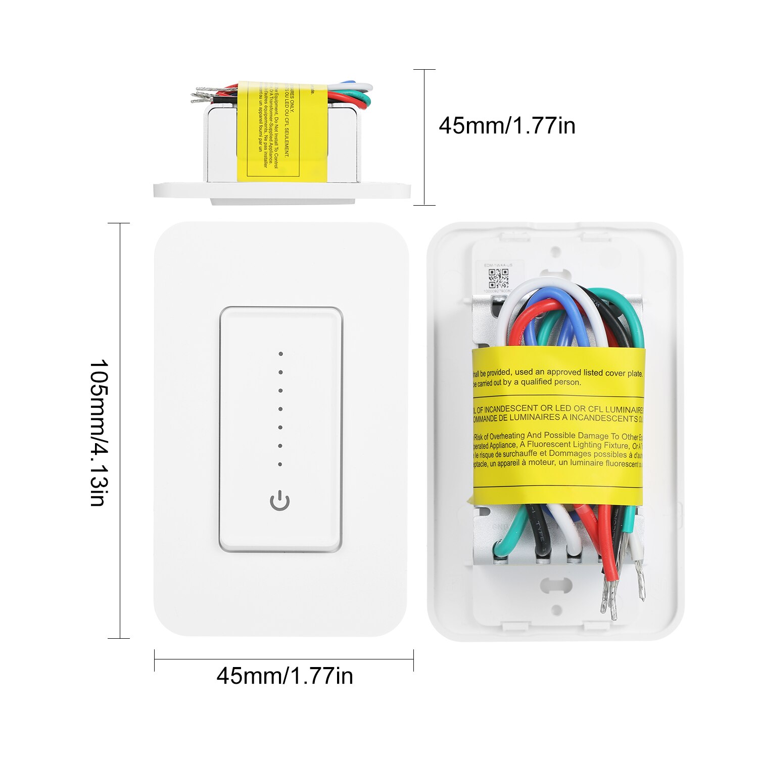 Tuya Wifi Dimmer Switch Remote Control Fan Speed Controller Dimmer Switch with Scene Timing Compatible with Alexa Google Home