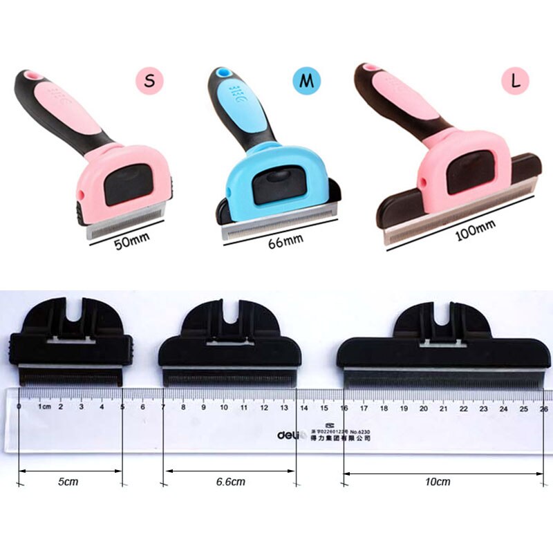 Hond Borstel Pet Grooming Tool Ontharen Kam Voor Honden Katten Borstel Afneembare Haar Verlies Trimmen