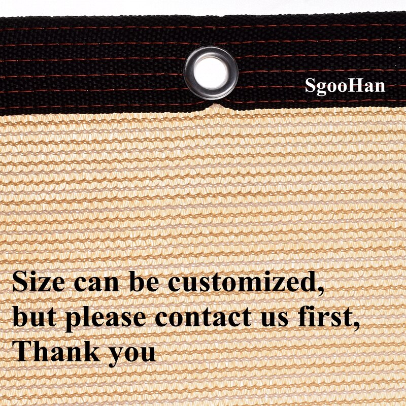 Hi Beige HDPE Anti-UV Shading Net Outdoor Awning Garden Sunblock Succulent Plant Cover Shelter Sunshade Net Shade Sail