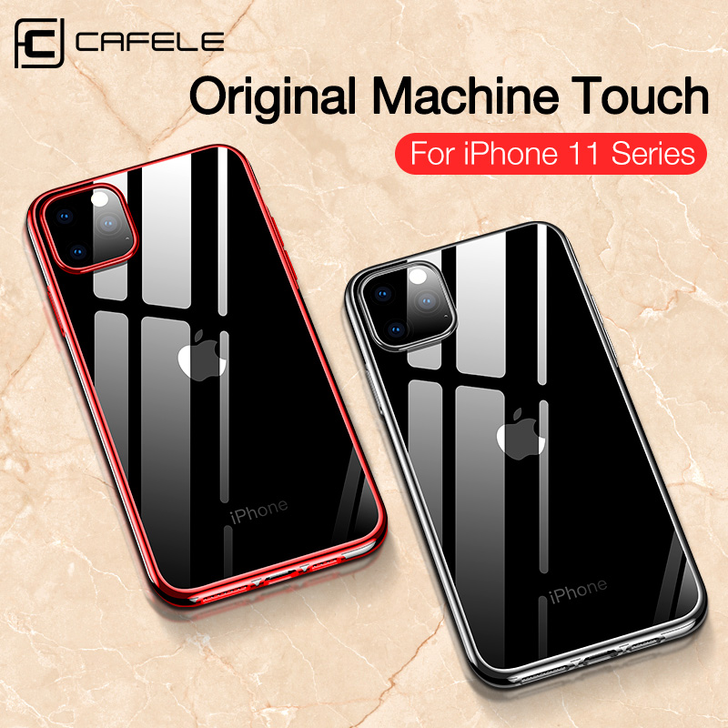 Cafele Luxe Plating Case Voor iPhone 11 Pro Max Soft TPU Transparant Telefoon Case Voor iPhone 11 pro max Ultra dunne Back Cover
