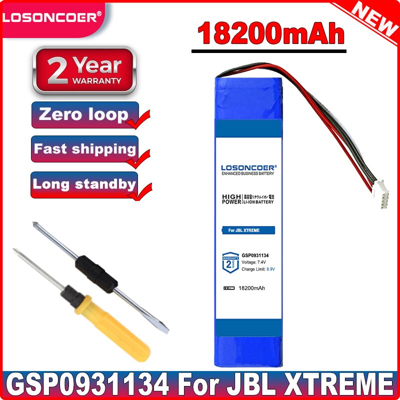 Losoncoer 18200Mah GSP0931134 Voor Originele Jbl Xtreme Xtreme Batterij Speakers Batterij Gratis Tools Kit