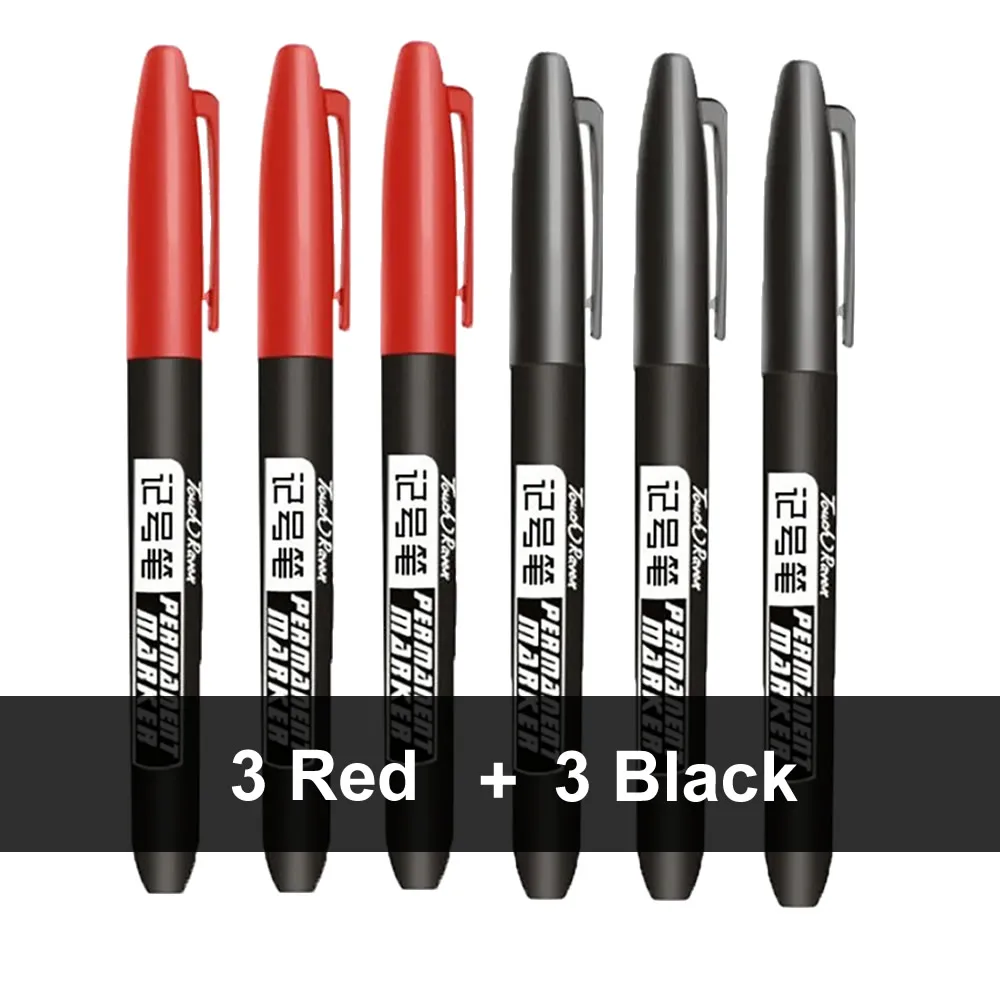 1/6/9/20PCS Permanent Marker Pen Manga Drawing Markers Black Blue Red Waterproof Ink Sketch Pens Stationery Art School Supplies: Dark Grey