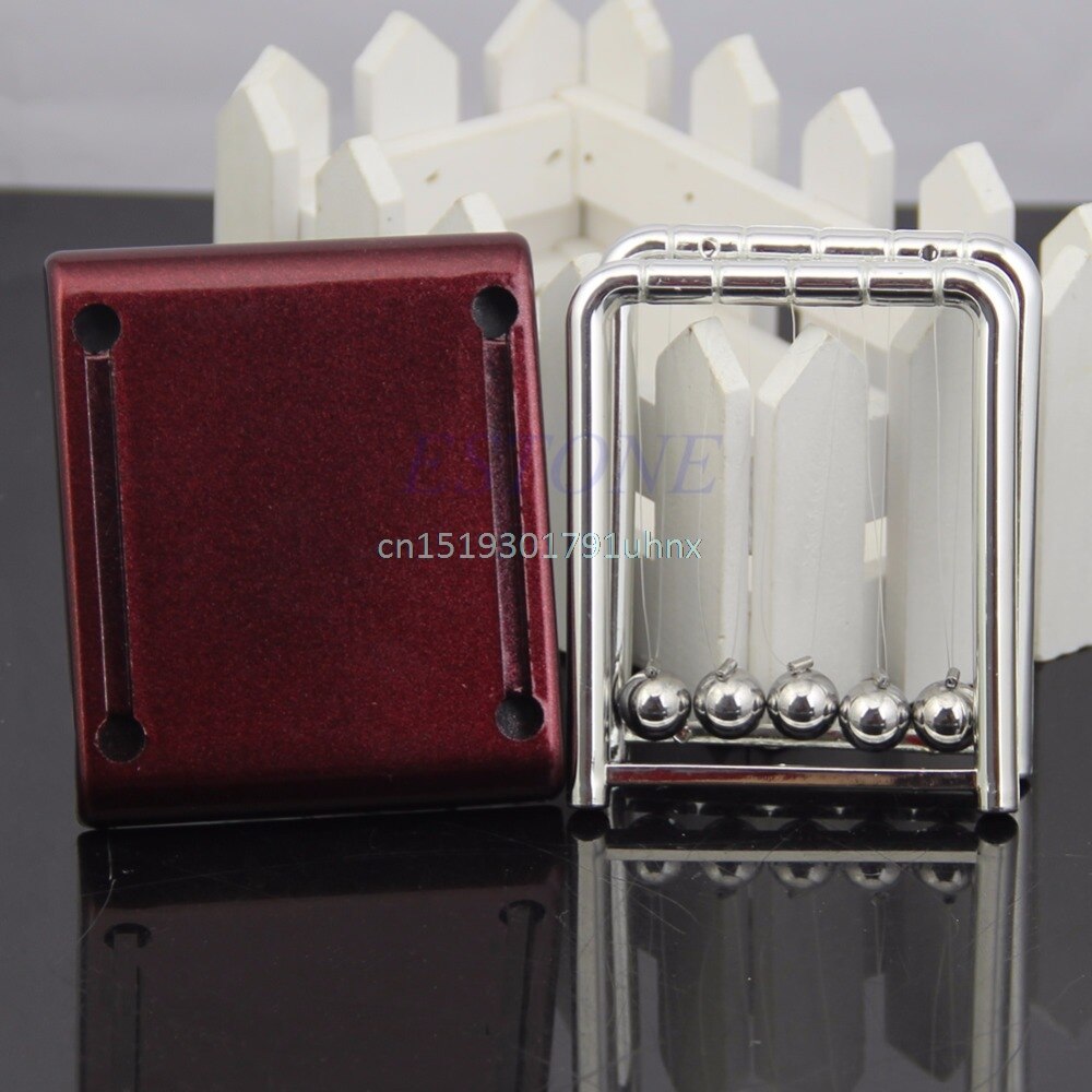Steel Newton's Balance Ball Cradle Physics Science Pendulum Desk Fun Toy